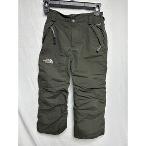 The North Face Hyvent Snow Pants Boys Small 7/8 Dark Green Winter Ski Snowboard
